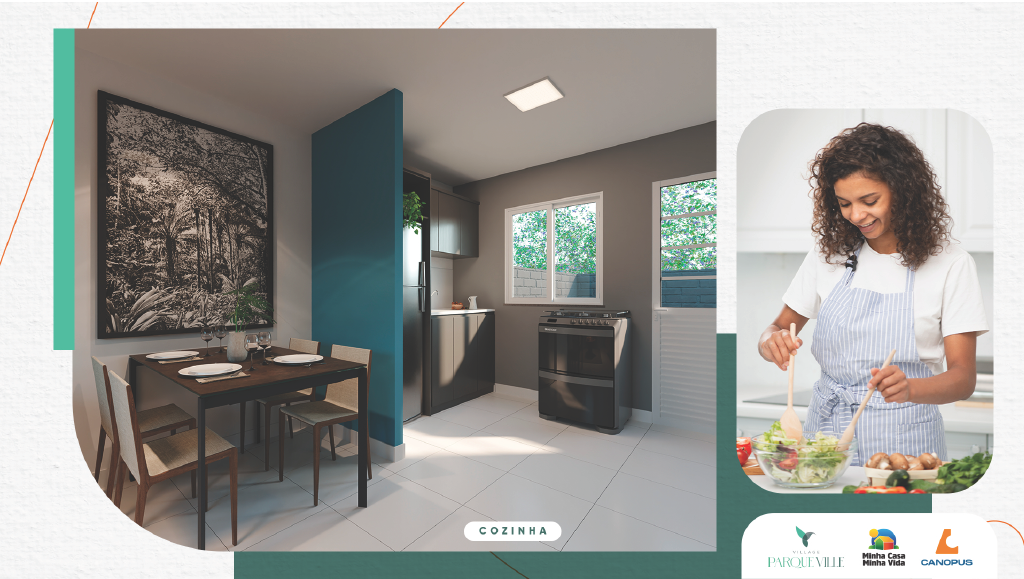 Cozinha da casa Village Parque Ville